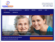 Tablet Screenshot of caringgivers.com